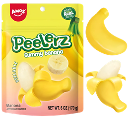 Amos Peelerz Gummy-Banana hámozható gumicukor 65g